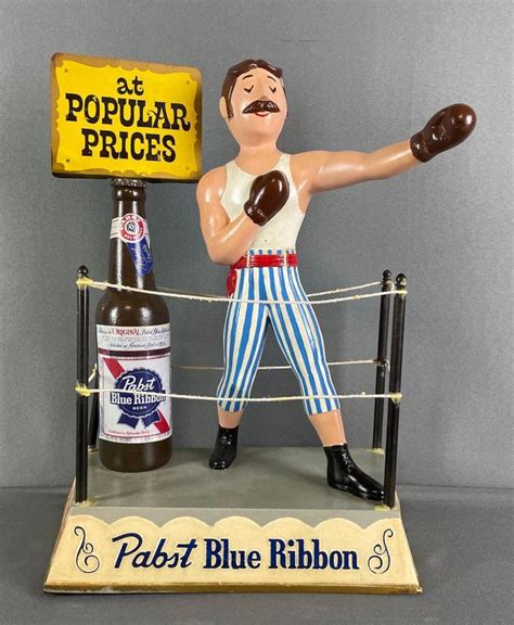 pabst blue ribbon boxing metal display|Pabst Blue Ribbon Beer Bar Display Metal Beer Sign Boxer Ring .